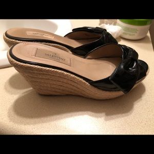 Valentino wedge sandals sz 35.5